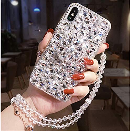 Case for Galaxy A13 5G,Diamond Kickstand Case for Galaxy A13 5G Case,3D Handmade Bling Diamond Glitter Phone Case for Samsung Galaxy A13 5G(White)