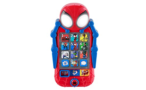 eKids Spidey and His Amazing Friends Toy Phone, Toddler Toys with Built-in Preschool Learning Games, Educational Toys for Toddler Activities and Pretend Play, for Fans of Spiderman Toys and Gifts