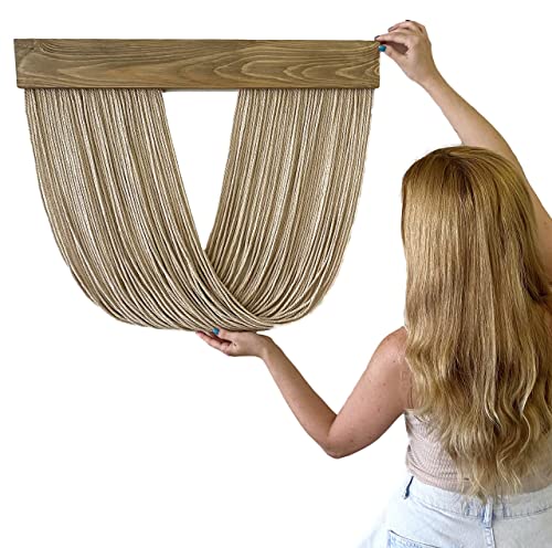 PellyPalm 28 L x 22 H Macrame Wall Hanging, Boho Room Decor, Wall Decorations for Living Room, Bedroom Wall Decor above Bed, Aesthetic Room Decor, Wall Art, Boho Wall Decor, Tapestry for Bedroom, Beige