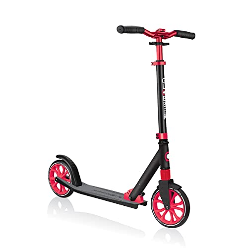 Globber NL Series Scooter | 2-Wheel Kick Scooter for Adults & Kids 8+ | Foldable Kick Scooter with Safe, Non-Slip Deck & Premium Brakes | 3 Height Adjustable Big Wheel Scooter for Boys & Girls