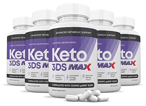 (5 Pack) Keto 3DS Max 1200MG Pills Includes Apple Cider Vinegar goBHB Strong Exogenous Ketones Advanced Ketogenic Supplement Ketosis Support for Men Women 300 Capsules