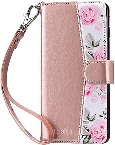 ULAK Galaxy S10 Plus Case Wallet, Flip S10 Plus Case with Card Holder PU Leather + TPU Bumper Stand Cover Kickstand Full Protective Phone Case for Samsung Galaxy S10 Plus 6.4 inch – Rose Gold