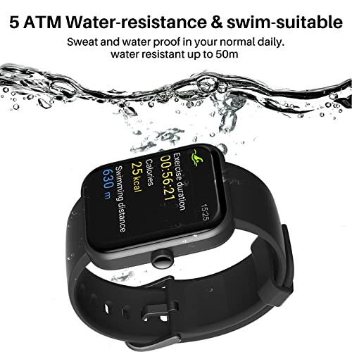 TOZO S2 Smart Watch Alexa Built-in Fitness Tracker with Heart Rate and Blood Oxygen Monitor, Sleep Monitor 5ATM Waterproof 1.69-inch HD Color Touchscreen for Men Women Compatible with iPhone & Android | The Storepaperoomates Retail Market - Fast Affordable Shopping