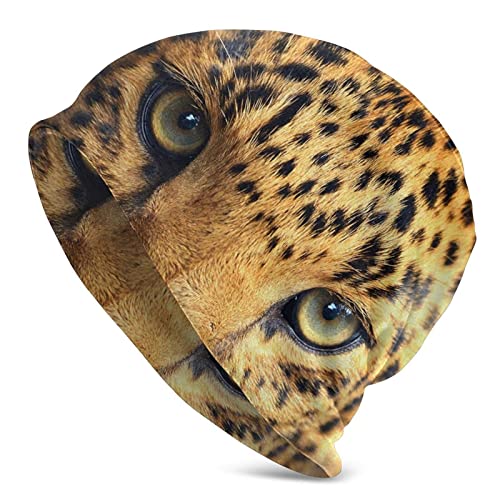 QIEARA Leopard Animal Cheetah Slouchy Beanie Cap Knit Hat for Men and Women Fisherman Beanie Hat Skull Cap Cute Chemo Hat Unisex Gift