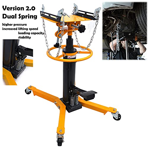 TUOKE Hydraulic Transmission Jack Vertical Lift, Adjustable Height 1100 Pounds, 2-Stage Hydraulic Telescopic Drive Jack, 360°Rotating Wheel Lift, With Foot Pump, Can Be Used For Car Lifting (Yellow) | The Storepaperoomates Retail Market - Fast Affordable Shopping