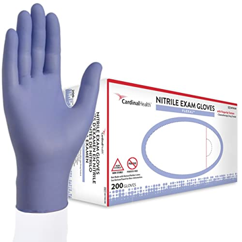 Cardinal Health FLEXAL Medical Nitrile Gloves – Large 4.0 Non-Sterile Chemo Rated – Cornflower Blue – 200/Box CT