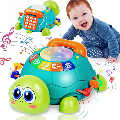 Baby Toys 12-18 months Infant Toys Toddlers Musical Toys Crawling Turtle Toy Educational Learning Toys for 1 2 3 Years Old Kids Interacting Toys Crawling Toys for Babies Toddlers Holiday Birthday Gift
