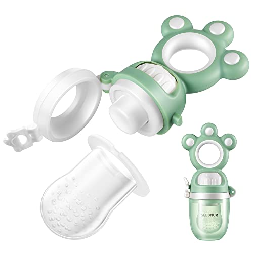 SEEDNUR Baby Food Feeder Fruit Feeder Pacifier Infant Teething Toy Teether(Green)