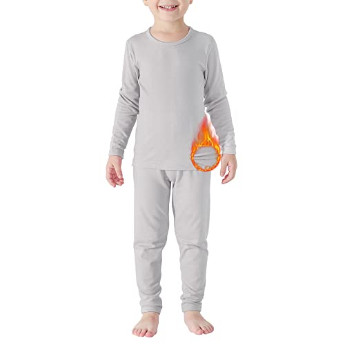 Boy’s Thermal Underwear Warm Baby Long Johns Sets Toddler Winter Clothers Ski Thermal Underwears Light Grey (90) /2T