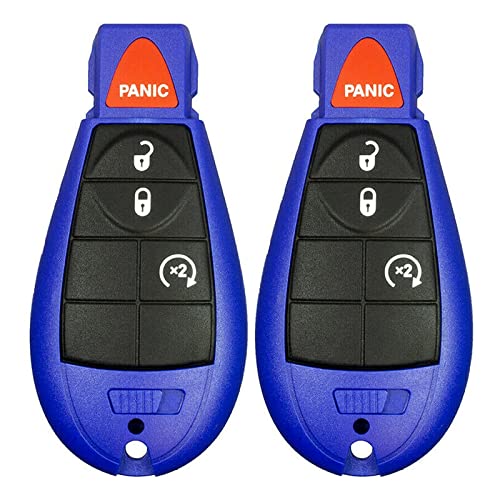 2X New Replacement Keyless Entry Remote Key Fob Shell / CASE Compatible with & Fits for Dodge RAM Jeep