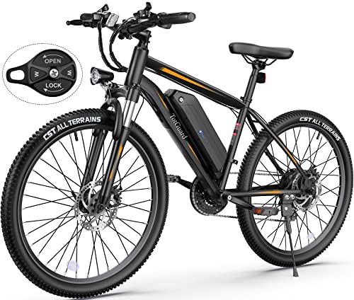 Wooken Electric Bike, Electric Bike for Adults 27.5” E-Bikes with 500W Motor, 21.6MPH Mountain Bike with Lockable Suspension Fork, Removable Battery, Professional 21 Speed Gears Bicycle