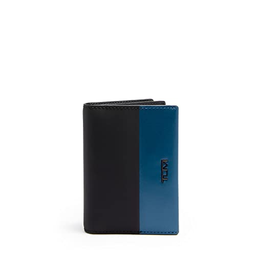 TUMI – Nassau Gusseted Card Case Wallet for Men – Turquoise/Black