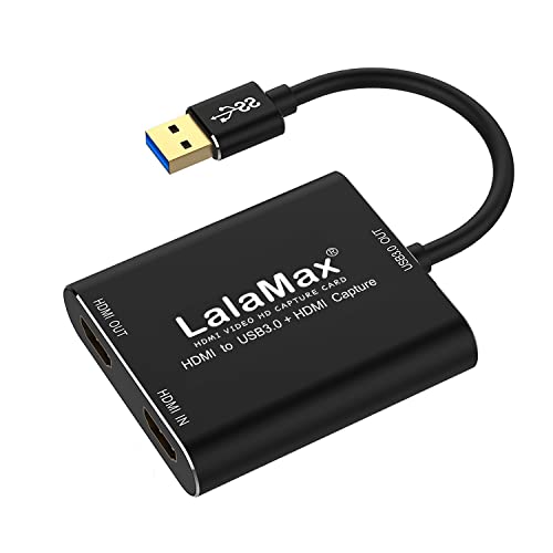 LalaMax HDMI Video Capture Card, Stream and Record in 1080p60 HDR10 with Ultra-Low Latency on Game Device(Xbox Series X/S, Xbox One X/S, PS5, PS4/Pro),in OBS and More, Works with Mac and PC