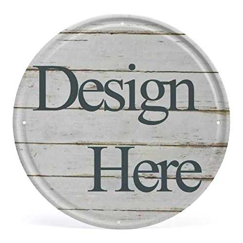Custom Round Metal Tin Sign Rustic Wall Decor Round Wreath Sign, for Home Garden Kitchen Bar Cafe Wall Decor ,Gift Ideas