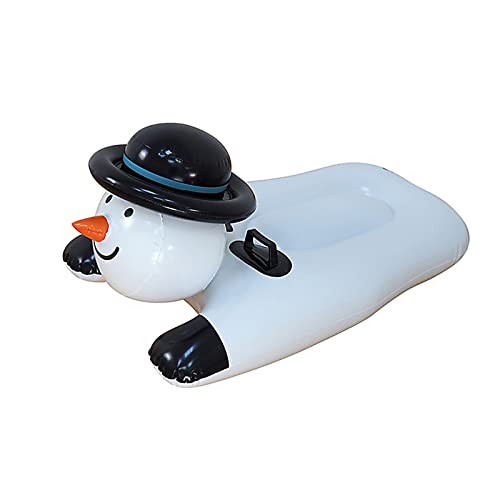 SLDHFE Inflatable Snowman Snow Tube,42In Durable Large Inflatable Snow Sled with Reinforced Handle,Heavy-Duty Snow Tube for Sledding for Kids and Adults Toys