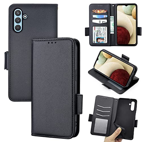 Galaxy A13 Wallet Phone Case, Flip Cover with RFID Card Holder and Kickstand for Samsung Galaxy A13 5G Case(Not for 4G), Shockproof Cover for Samsung A13 Phone Case with Wrist Strap for Men Women