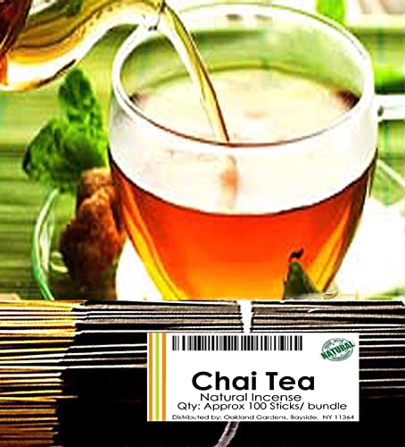 (C) Chai Tea, Oakland Gardens Premium Hand Dipped Incense Sticks, You Choose The Quantity (100)