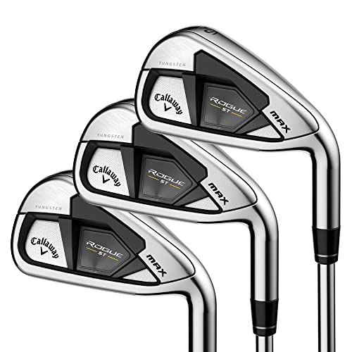 Callaway Golf Rogue ST Max Iron Set (Right Hand, Graphite Shaft, Stiff Flex, 5 Iron – PW, Set of 6 Clubs)