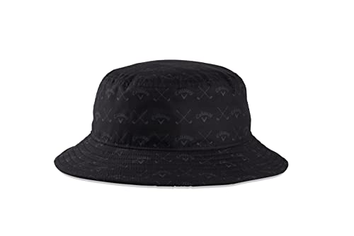 Callaway unisex adult Hd Bucket Hat, Black/Charcoal, Large
