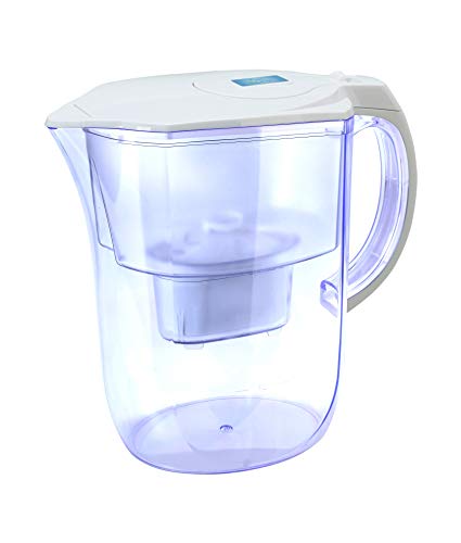 Ehm Ultra Premium Alkaline Water Filter Pitcher – 3.8L, Activated Carbon Filter- BPA Free, Healthy, Clean, & Toxin-Free Mineralized Alkaline Water in Minutes- Up to 9.5 pH-2022 (White)