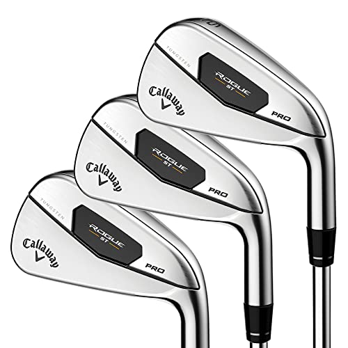 Callaway Golf Rogue ST Pro Iron Set (Right Hand, Graphite Shaft, Regular Flex, 5 Iron – PW, Set of 6 Clubs)