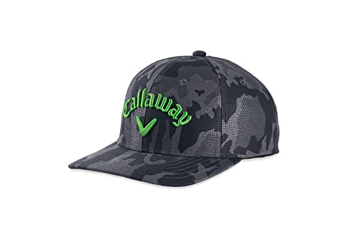 Callaway Golf 2022 Junior Tour Adjusatble Hat, Adjustable Size, Black Camo/Green Color