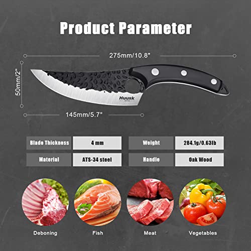 Huusk Knife Japan Kitchen Viking Knife with Sheath Boning Knife for Meat Cutting Full Tang Japanese Chef Knife Hand Forged Ultimo Knife for Kitchen or Camping Thanksgiving Christmas Gifts | The Storepaperoomates Retail Market - Fast Affordable Shopping