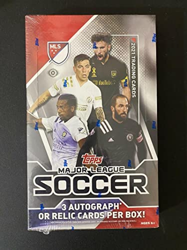 2021 Topps Major League Soccer MLS Factory Sealed Hobby Box 8 cards per pack, 24 packs per box. 3 Autograph or Memorabilia MASSIVE 192 CARDS Collect the entire 200-card Base Set. Chase all-new Insert sets such as Big City Strikers and Flags of Foundation.