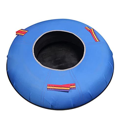 Snow Tube- Heavy Duty Snow Sleds | Hard Plastic Bottom, Durable Nylon Top | Winter Entertainment Inflatable High Speed Snow Sled for Kids and Adults, with Handle Traction Rope