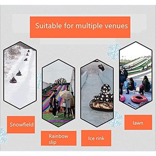 Snow Tube- Heavy Duty Snow Sleds | Hard Plastic Bottom, Durable Nylon Top | Winter Entertainment Inflatable High Speed Snow Sled for Kids and Adults, with Handle Traction Rope | The Storepaperoomates Retail Market - Fast Affordable Shopping