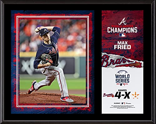 Max Fried Atlanta Braves 12″ x 15″ 2021 MLB World Series Champions Sublimated Plaque – MLB Player Plaques and Collages
