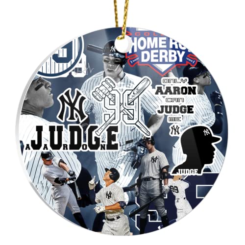 Ornament Christmas Tree Aaron Circle Judge X-mas Collage Decor Home Acrylic for Tree Ornaments, Events, Party Decoration, Holidays, White