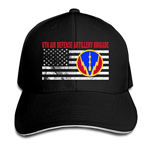 6th Air Defense Artillery Brigade Adjustable Baseball Caps Vintage Sandwich Cap