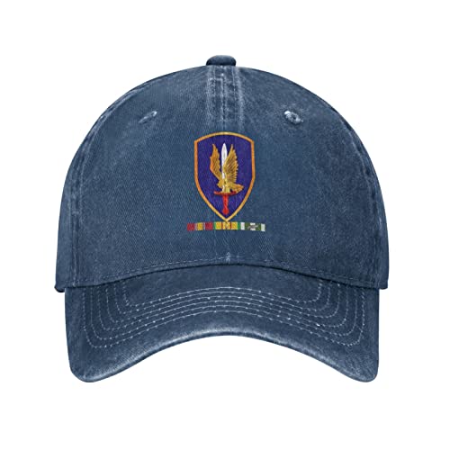 AUMIDO 1st Aviation Brigade Vietnam W SVC Ribbon Adjustable Baseball Caps Denim Hats Cowboy Sport Outdoor