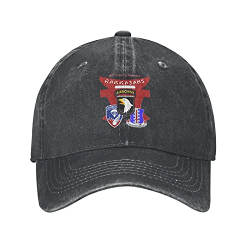 Us Army 187th Airborne Rakkasans Hat Cap Baseball Hats Dad Adjustable Cowboy Unisex Denim Trucker Adult Vintage Cotton Men Women Washable Retro Caps Men’s Women’s Outdoor Sports Washed