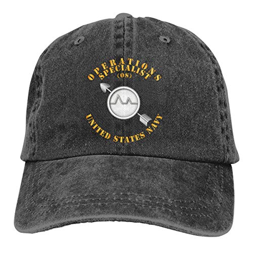 AUMIDO Navy Rate Operations Specialist Adjustable Baseball Caps Denim Hats Cowboy Sport Outdoor