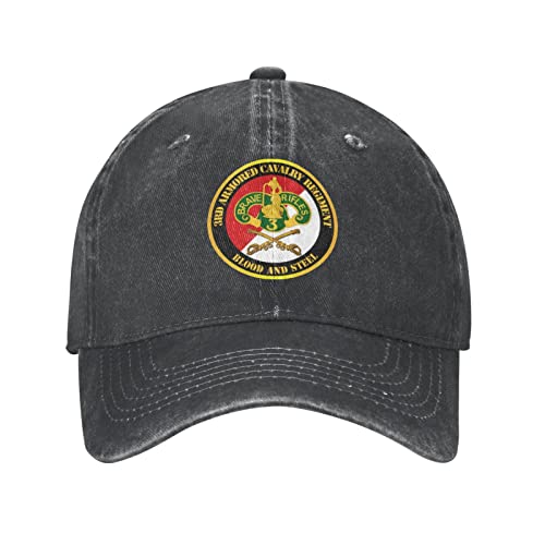 3rd Armored Cavalry Regiment DUI Red White Blood and Steel Adjustable Baseball Caps Denim Hats Cowboy Sport Outdoor