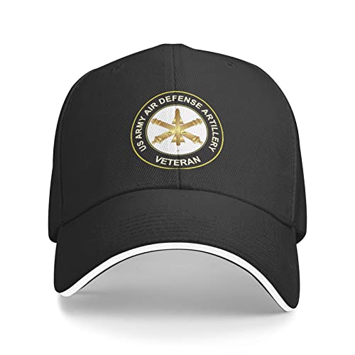 AUMIDO Army Veteran Air Defense Artillery Adjustable Baseball Caps Vintage Sandwich Cap, One Size