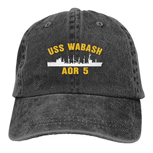 USS Wabash Aor 5 Hat Cap Baseball Hats Dad Adjustable Cowboy Unisex Denim Trucker Adult Vintage Cotton Men Women Washable Retro Caps Men’s Women’s Outdoor Sports Washed