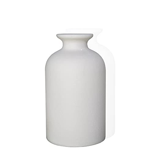 Ceramic Vase, Dry Flower Vases, Classic White Ceramic Vases, Modern Farmhouses, Living Room Decoration，Ideal Shelf,, Gifts (White, S)