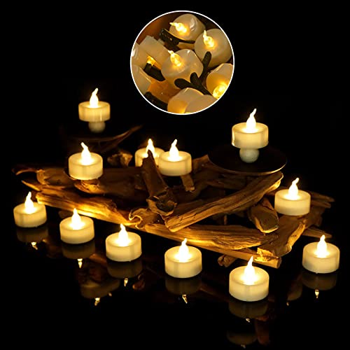 Flameless LED Candles, 12 PCS Decorative Candles, Candle Lights with Clips, Fake Candles for Home/Garden/Holiday/Decorations, Seasonal Celebration,Christmas & Wedding Decor (Warm White)