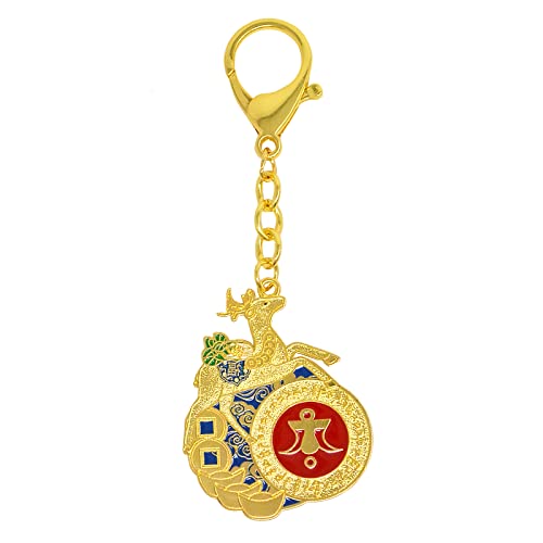 FengShui 100 Blessings Energetic Deer Wealth Amulet Keychain W4950 | The Storepaperoomates Retail Market - Fast Affordable Shopping