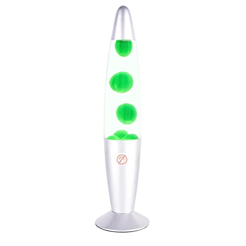 ASUKONW Motion Lamp 13-inch Liquid Motion Lava Lamps with Green Wax in Clear Liquid for Adults and Kids Green,clear