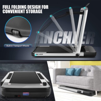 ANCHEER 2 in 1 Folding Treadmill,Under Desk Treadmill,Walking Compact Treadmill,Portable Treadmill Foldable with APP&Wrist-Mounted Remote Control,Running Machine for Home | The Storepaperoomates Retail Market - Fast Affordable Shopping