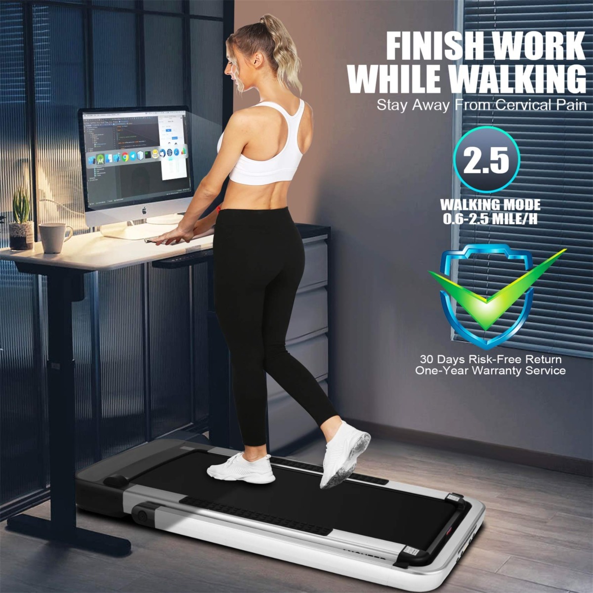 ANCHEER 2 in 1 Folding Treadmill,Under Desk Treadmill,Walking Compact Treadmill,Portable Treadmill Foldable with APP&Wrist-Mounted Remote Control,Running Machine for Home | The Storepaperoomates Retail Market - Fast Affordable Shopping