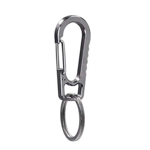 Titanium Heavy Duty Keychain Carabiner, EDC Key Clip Anti-Lost Quick Released Backpack Hook, Car Keychain Clip, Belt Loop Clip, Outdoor Camping Keyring