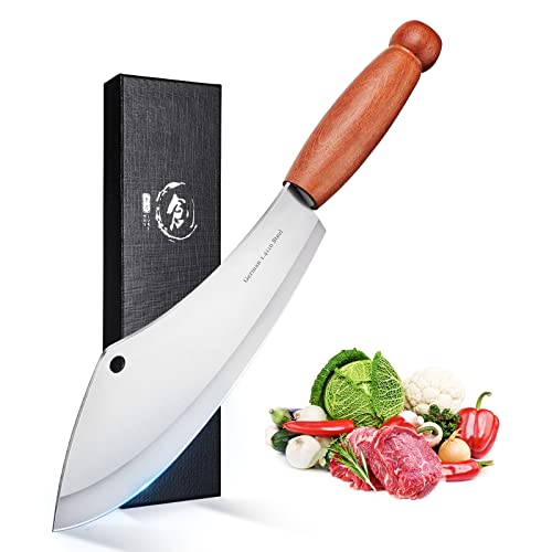DRAGON RIOT Butcher Knife Without Sheath Meat and Vegetable Cleaver Knife for Kitchen or Camping Christmas Gifts for Men Father
