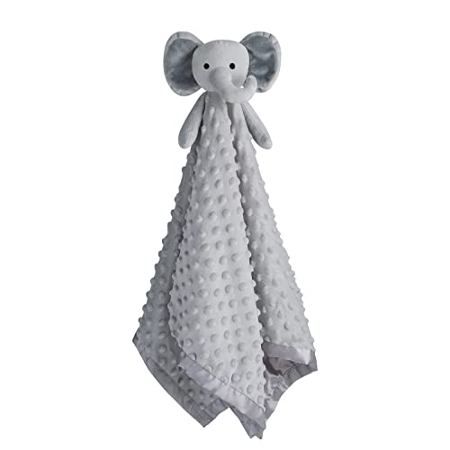 Pro Goleem Large Security Blanket with Stuffed Animal 28.5X28.5 Inch Baby Snuggle Blanket Gray Elephant Lovey Soft Lovie Christmas Baby Gifts for Infant and Toddler