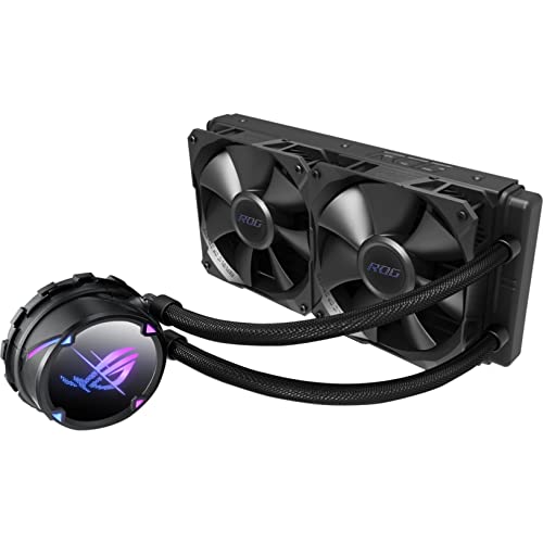 ASUS ROG Strix LC II 240 All-in-one AIO Liquid CPU Cooler 240mm Radiator, Intel LGA1700, 115x/2066 and AMD AM4/TR4 Support,2x120mm 4-pin PWM Fans