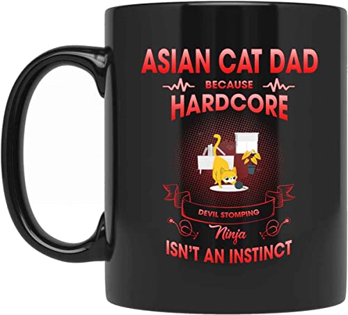 Asian Cat Dad Because Devil Stomping Ninja Isn’t A Instinct Coffee Mug, Funny Coffee Mug QON4RW